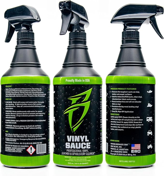 Boat Bling Vinyl Sauce Premium Vinyl and Leather Cleaner, for Boats, RVs, Powersport Vehicles and More