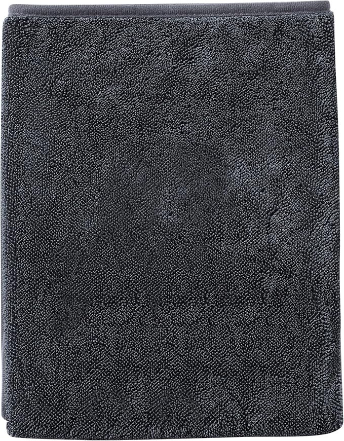 JOYMOOP Car Dry Towel, Quick Drying, Medium Size, Microfiber Cleaning Cloth, Dark Grey, 35.4 x 23.6 Inches, 1 Pack for Boates, RVs, SUVs, Trucks, Cars