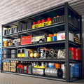 REIBII 60" W Garage Shelving 3000LBS Garage Shelving Heavy Duty Storage Shelves, 5 Tier Metal Shelves, Adjustable Industrial Shelf for Warehouse, Basement, Pantry, 60" W x 24" D x 72" H