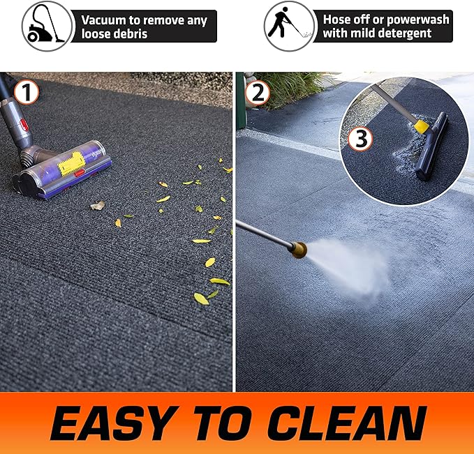 Armor All Premium Garage Floor Mat, Increased Thickness & Cushion, (Combined Size: 19’ x 7’6”), (Includes Double Sided Tape), Protects Surfaces - Absorbent/Waterproof/Durable (USA Made)