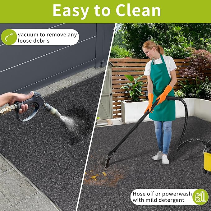 Oil Spill Mat - 96" x 48" Absorbent Oil Garage Floor Mat for Under Car - Protect Driveway from Drips, Spills, Stains, Reusable & Durable Garage Floor Protection Mat with Waterproof Backing