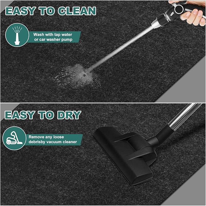 60" x 72" Giant Oil Drip Mat for Garage Driveway, Reusable Rubber Floor Oil Spill Leak Absorbent Pads for Motorcycle Car Oil Leak Stain Resistant