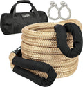 Nylon Kinetic Recovery Tow Rope Heavy Duty Offroad Snatch Strap for for Trucks SUV UTV ATV Tractor Car Jeep, Tractor, Bobcat, Ram 2500, Silverado 2500, Ford F250 (Golden, 7/8" x 20')