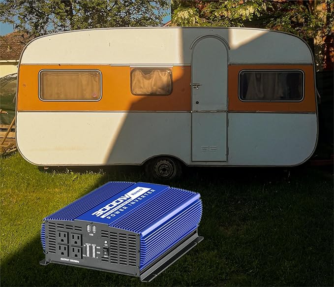 3000W Power Inverter 12V DC to 110V AC Car Battery Inverter with 4 AC Outlets /2 USB Port, Car Inverter for Home/Truck/Boat/RV Power Inverters for Vehicles