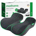 Seat Cushion, SC 100B Seat Cushions for Office Chairs, Car Seat, Wheelchair - Sciatica & Tailbone & Coccyx Pain Relief Pillow for Driver Sedentary People（Size:17 * 14.6 * 3.54 in-Black