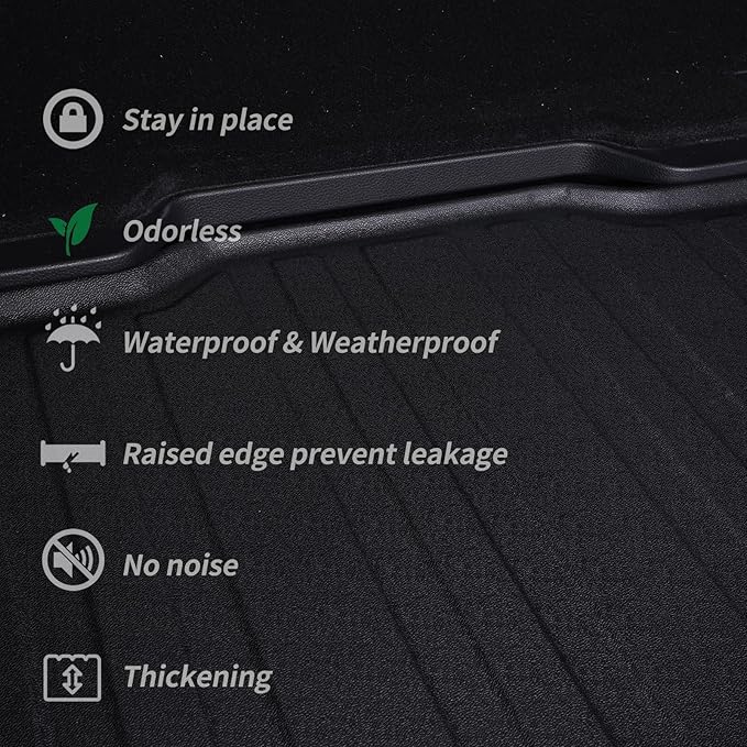 Large Cargo Liners Custom Fit 2024 2025 for Mazda CX90 CX 90 TPE All Weather Trunk Mat Accessories, Waterproof Rear Cargo Mat Easy to Clean for 2024 Mazda CX-90-Black
