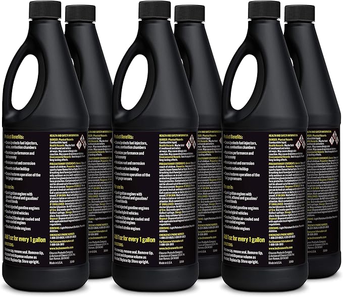 Chevron Techron Concentrate Plus Fuel System Cleaner, 32 oz, Pack of 6