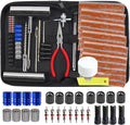 Tire Repair Kit, 68pcs Heavy Duty Tire Plug Kit, Universal Tire Repair Tools Flat Tire Puncture Repair for Car, Motorcycle, Truck, SUV, RV, ATV, Tractor, Trailer Fix Punctures and Plug Flats Patch Kit