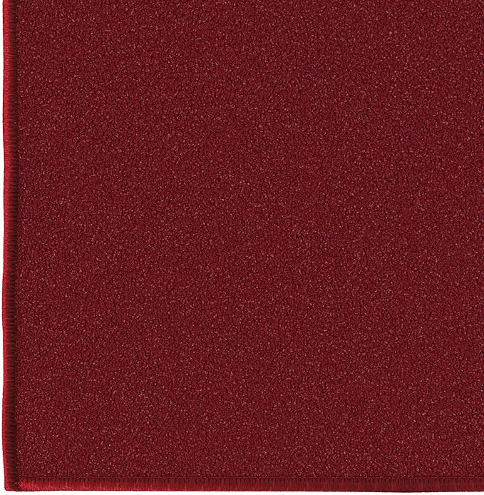 Ottomanson Hallway Runner Rug 2'7" x 12' Non Slip Solid Area Rugs Easy to Clean Laundry Rug Runner Durable & Pet Friendly Floor Carpet Runners for Hallways Entryway Living Room Kitchen, Red