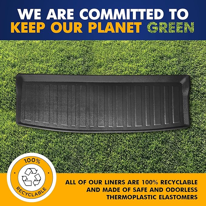 Premium Cargo Liner for Volkswagen Tiguan 7 Seat Model - Custom Fit Car Trunk Mat - All-Season Black Cargo Mat - 3D Shaped Laser Measured Trunk Liners