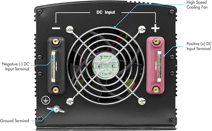 Wagan EL3742-4 24V 3000 Watt Power Inverter with Remote Control 6000 Watt Surge Peak Power Converter for Home RV Camping Van Life Off Grid