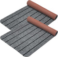 LotFancy 2-Pack Waterproof Front Door Mat 17"x30" Indoor/Outdoor, Non-Slip Rubber Backing Welcome Mat - Low Profile Washable Entryway Rug for Home, Patio, Camping (Gray)