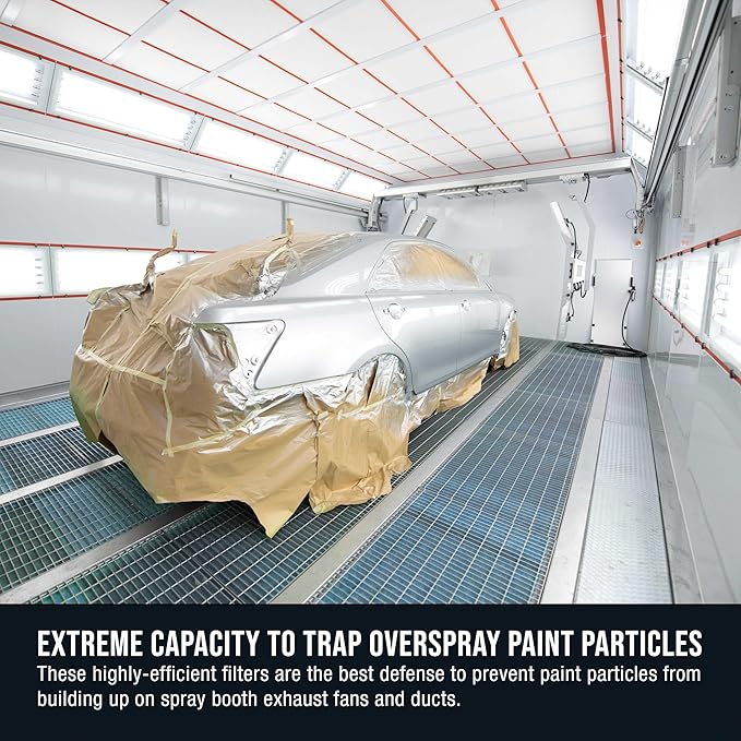 Master Airbrush Elite Paint Spray Booth Exhaust Filter Roll 36" x 100' - 18 Gram Heavy-Duty Fiberglass Paint Arrestor for Filtering Overspray Particles in Auto Body Shops & Refinish Booths