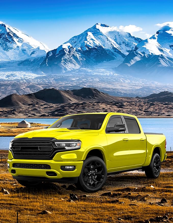 in-Channel Window Rain Guards Fit for Truck Dodge RAM 1500 (New Body Style Includes TRX) 2019-2025 Crew Cab Extra Durable Window Deflectors Vent Visors Shades Exterior Car Accessories