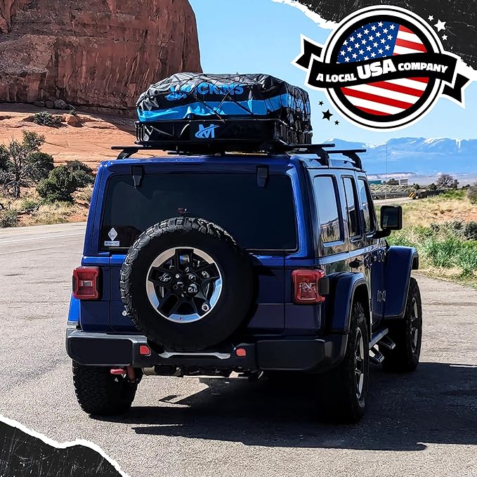 Mockins XL 84"x39"x6" Extendable Roof Rack Cargo Carrier & 35 CuFt Waterproof Cargo Bag for Top of Car | 3 Length Sizes: 40",63",84" Luggage Rack for SUV, Car, & Truck with Roof Basket Accessories