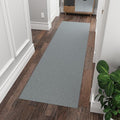 Ottomanson 4' x 6'6" Mud Mat Area Rug Scraper Carpet - Non-Slip, Dirt Trapping for Indoor & Outdoor Use - Ideal for Entryway, Garage, Kitchen, Patio & High-Traffic Areas, Gray