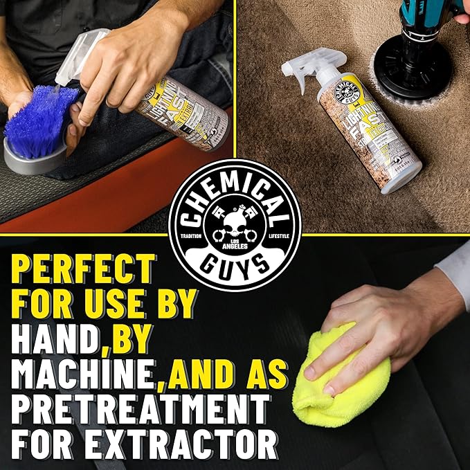 Chemical Guys SPI_191_16 Lightning Fast Carpet and Upholstery Stain Extractor, (Fabric, Upholstery, & Carpet), Safe for Cars, Home, Office, Furniture & More, 16 fl oz, Fresh Scent