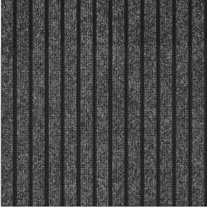 Ottomanson 2' x 38' Hallway Runner with Scraper Pile Extra Durable Non-Slip Rug Mat for Indoor & Outdoor Use - Ideal for Kitchen, Entryway, Patio & Garage - High-Traffic Carpet, Black