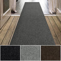 iCustomRug Spartan Weather Warrior Duty Indoor/Outdoor Utility Ribbed in 3ft,4ft,6ft Widths 70 Custom Sizes with Natural Non-Slip Rubber Backing 4'X60' in Charcoal