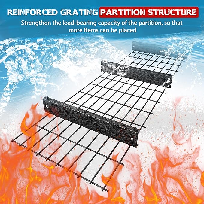 MUPATER 4-Tier Garage Shelving, 9000 LBS Heavy Duty Metal Storage Shelves, Adjustable Storage Wire Shelving Unit for Basement, Warehouse, Industrial