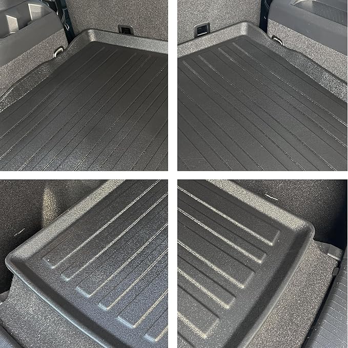 Premium Cargo Liner for Volkswagen Tiguan 5 & 7 Seat Models Trunk Layout Behind 2 Row 2018-2024 - Custom Fit Car Trunk Mat - All-Season Black Cargo Mat - 3D Shaped Laser Measured Trunk Liners