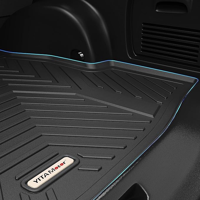 YITAMOTOR Floor Mats Set Fits for Chevrolet Equinox 2018-2024, Custom Fit Front & 2nd Seat Cargo Liner Set - Black TPE All-Weather Guard