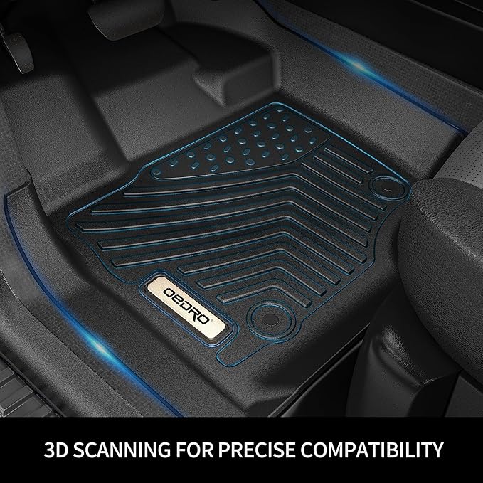 OEDRO Floor Mats for 2024-2013 Toyota 4Runner 7 Seater, Custom Fit TPE All-Weather 4Runner Car Mats Includes 1st, 2nd Row & 3rd Row Floor Liners, Black