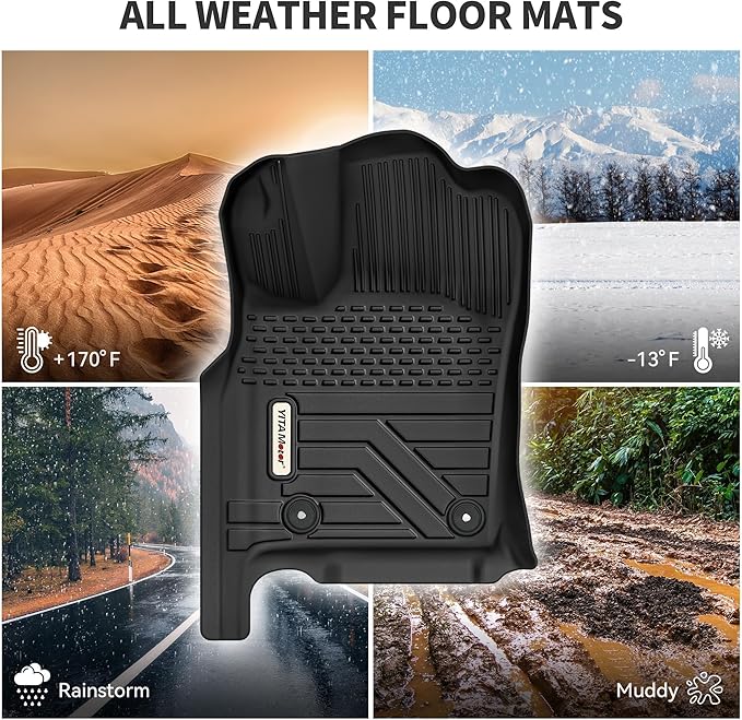 YITAMOTOR Upgraded Floor Mats Compatible with Jeep Grand Cherokee 2016-2021/ WK 2022 / Dodge Durango 2016-2024 All Weather Floor Liners, TPE Anti-Slip Waterproof Floor Mats, Car Interior Accessories
