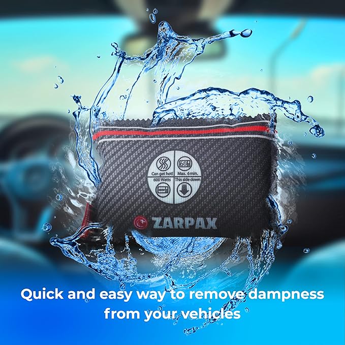 Car Dehumidifier - Rechargeable for Car, Auto, Truck, Van, SUV and RV/Motorhome Moisture absorber Dark Grey, Pack of 1