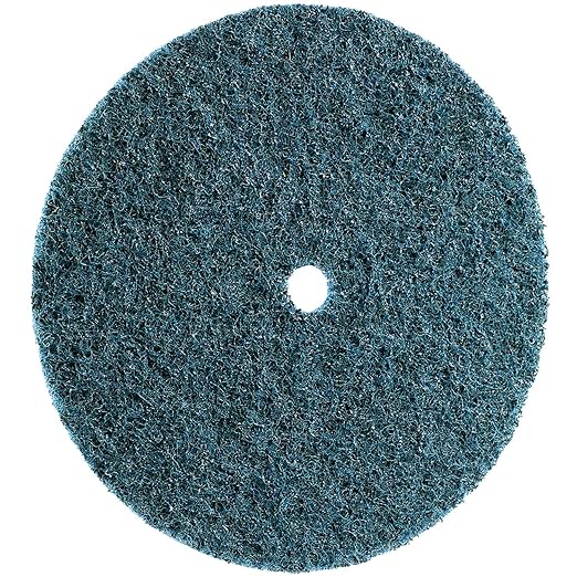 CS Unitec 80652 FIX Fleece (Nonwoven) Disc for The FIX Hook and Loop System, 6" Diameter, Fine (Blue) (Pack of 10)