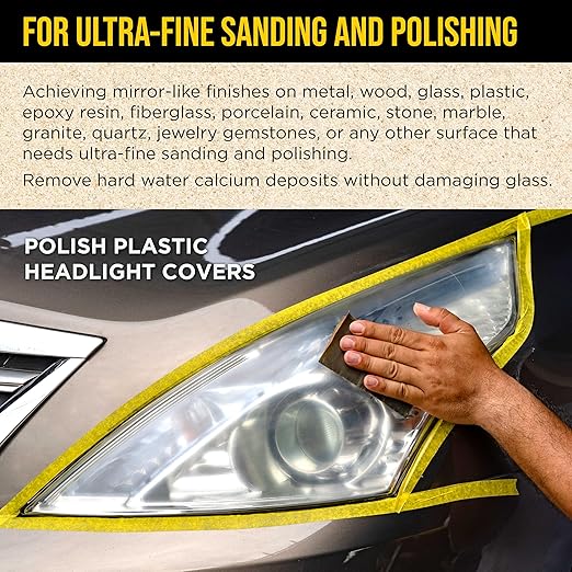 Dura-Gold Premium 7000 Grit Wet or Dry Sandpaper Sheets, 5-1/2" x 9", Box of 25 - Auto Car Color Sanding Detailing, Polishing Wood, Plastic, Glass, Epoxy, Stone, Metal Finishing Hand Sand Block Sander