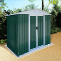 6x4 FT Outdoor Metal Storage Shed, Waterproof Outside Garden Sheds w/Lockable Sliding Doors and Vents, Weather Resistant Steel Tool Storage House for Backyard, Patio, Lawn, Green
