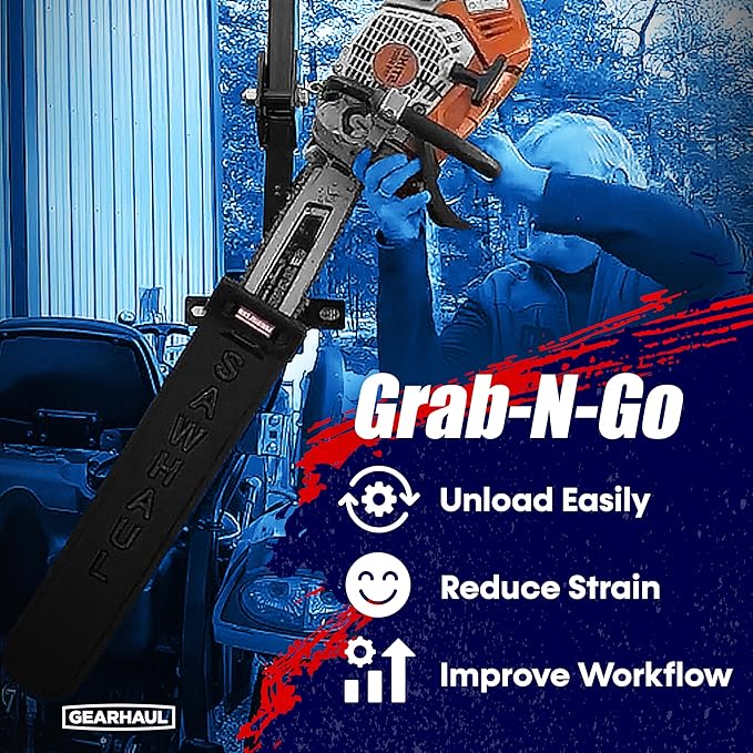 SawHaul Snap-Lok Universal Chainsaw Carrier Kit for Tractors and Skid Steers – 36 Inch Black Scabbard with Rotating Mount – Compatible with All Chainsaw Brands – Made in USA
