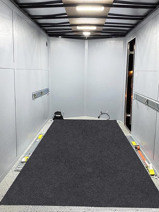 Garage Floor Matting 6.6x8.5 Feet Oil Absorbent Large Rubber Mat Waterproof Rubber Backing Layer Golf Cart Garage Mat Protects Floor from Spills Stains Oil Drip Pan for Under Car (6.6x8.5 Feet)