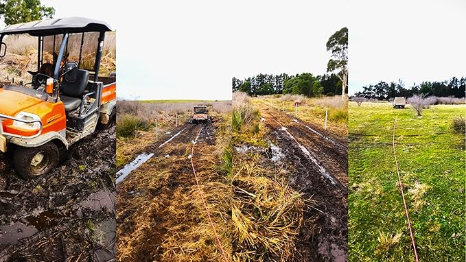 DOWN UNDER OUTDOORS Heavy Duty Game/Log/4x4 Recovery Kit, Deer Drag, 550 ft of 3/8” (23,150 lbs) Winch Rope on Metal Reel, 2 Tree Savers, 2 Soft Shackles, 2 Snatch Rings, 2 Figure 8 Rings, Gear Bag