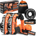 ALL-TOP Synthetic Soft Shackle & Recovery Ring Kit (2PCS 1/2in x 22in - 48300LBS Shackles + 1 Snatch Pulley Ring) for Winch Tackle Pulley System