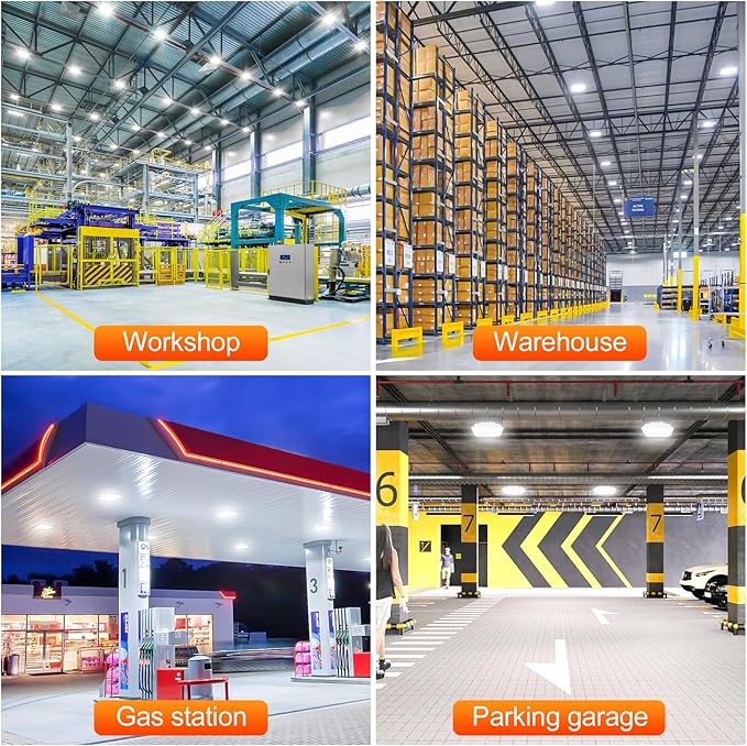 BBESTLED LED Canopy Light with Photocell, 60W 80W 100W Adjustable, ETL&DLC Listed 13500LM Carport Lights 5700K/5000K/4500K, AC100-277V IP65 Waterproof Canopy Light for Gas Station, Dusk to Dawn