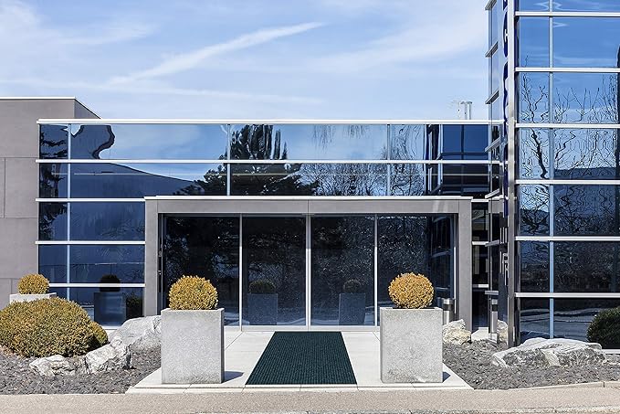 KOECKRITZ Heavy Duty Durable All Weather Indoor/Outdoor Non Slip Entrance Mat Rugs and Runners for Office Business Building Home Garage Front Door (5' x 9', Blue)