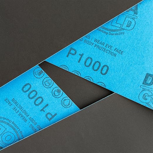 Dura-Gold Premium 1000 Grit Wet or Dry Sandpaper Sheets, 5-1/2" x 9", Box of 25 - Car Color Sanding, Detailing, Polishing Automotive, Woodworking Wood Furniture, Metal Finishing Hand Sand Block Sander