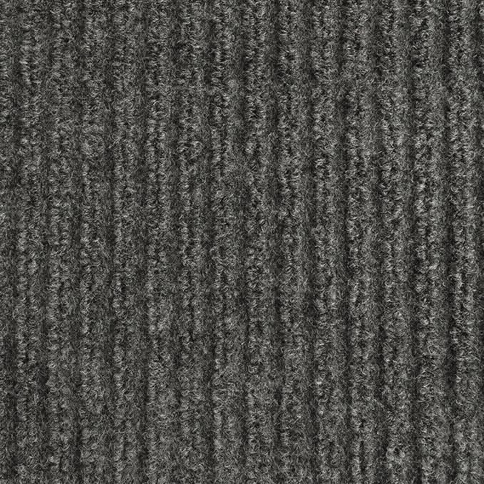 iCustomRug Spartan Weather Warrior Duty Indoor/Outdoor Utility Ribbed in 3ft,4ft,6ft Widths 70 Custom Sizes with Natural Non-Slip Rubber Backing 4'X78' in Charcoal