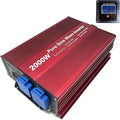 2000W Pure Sine Wave Inverter 12V to 120V AC with 2 AC outlets (IP54 ETL Approved Sockets),DC5V 2 Amp USB Output, LCD Wire Remote kit and OFC Battery Cables,Input terminals Fixing Wrench