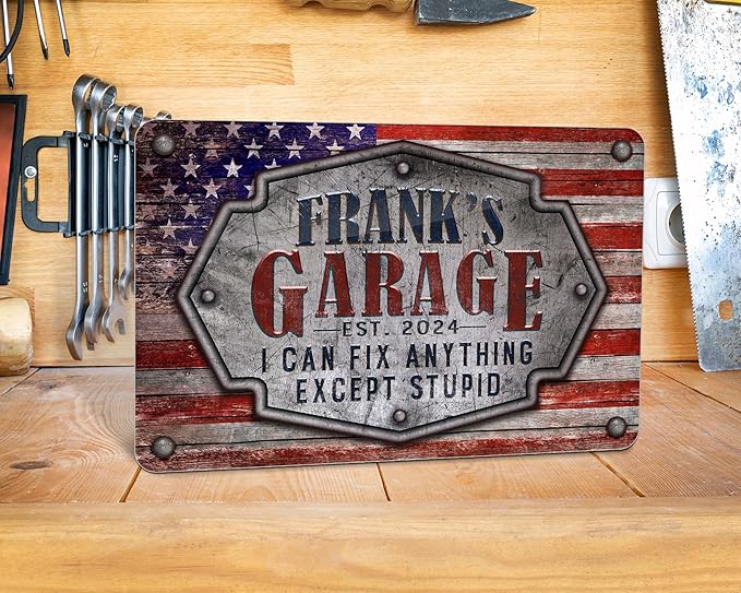 Garage Sign | Personalized | Vintage American Theme