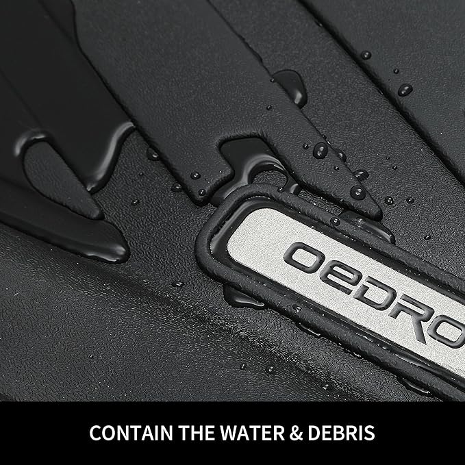 OEDRO Floor Mats Fit for Toyota Tacoma 2024 2025 Double Cab Auto Trans (NOT for Hybrid), Custom TPE All Weather Floor Liners for Tacoma TRD/SR/SR5/limited Car Front&Rear 2 Row Mats