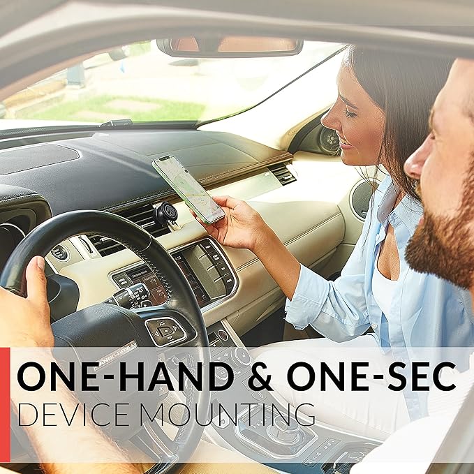 New 2025 Magnetic Cell Phone Holder for Car Vent【 All-Metal 】- for Any Smartphone (iPhone, Android, GPS) | Stylish All-Metal One-Hand & One-Sec Phone Mount for Car, +100 to Safeness & Comfort
