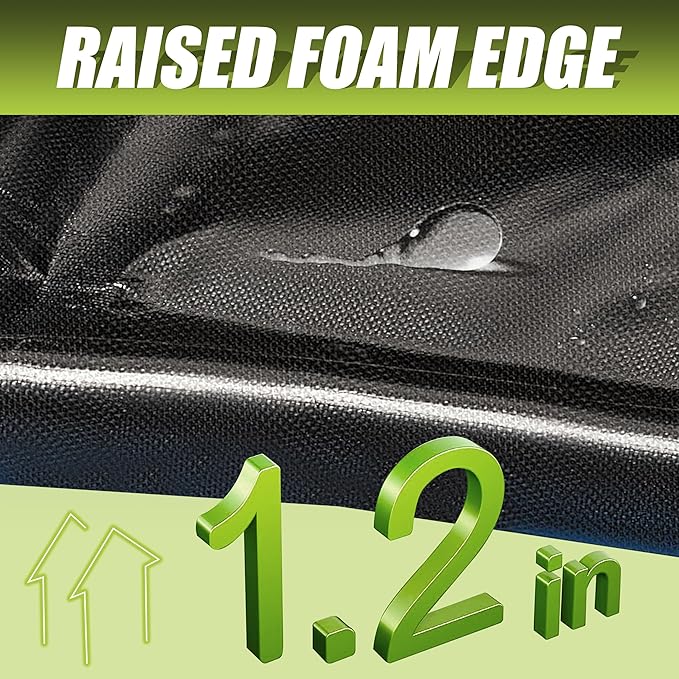 Rain Mat for Car, Black Garage Rubber Car Mat for Snow, Mud, Rain(7ft 9in x 16ft)