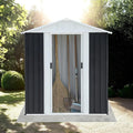 5X3 FT Outdoor Storage Shed, Waterproof Metal Garden Sheds w/Lockable Sliding Doors and Vents, Weather Resistant Tool Storage House for Backyard, Patio, Lawn, Dark Grey