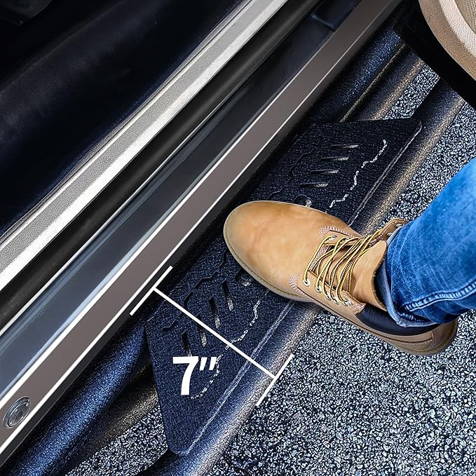 OEDRO Running Boards Compatible with 2019-2025 Chevy Silverado/GMC Sierra 1500, 2020-2025 2500HD 3500HD Crew Cab(Excl. 2019 1500 LD/Limited), Bolt-on Side Steps Steel Nerf Bars