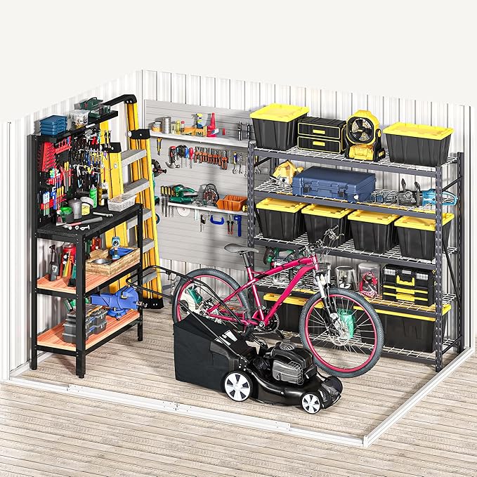 DWVO 8x6ft Metal Outdoor Storage Shed, Waterproof Tool Shed Heavy-Duty Storage Unit with Lockable Door and Vents, Ideal for Bicycles, Tools, Lawnmowers, Backyards, Patios, Lawns - White