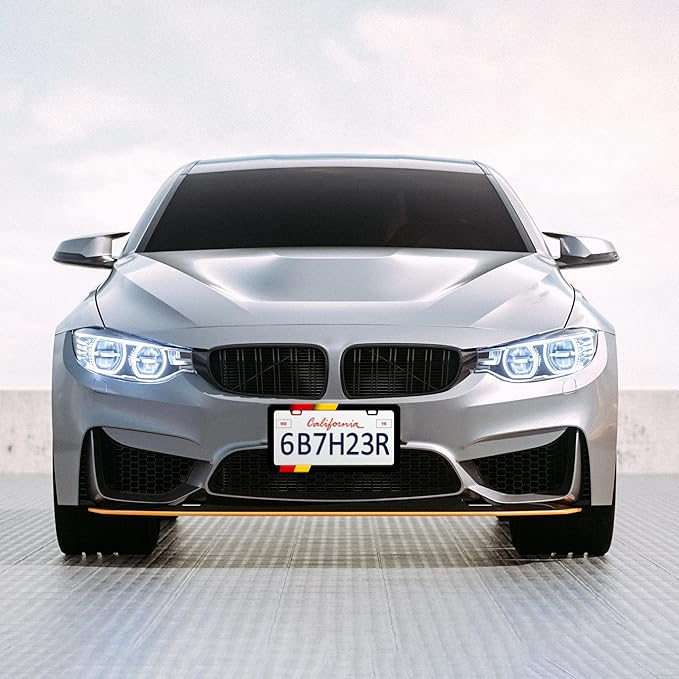 German Flag License Plate Frame Germany License Plate Frames Personalise Stainless Steel Funny Design Compatible with Standard License Plate Holder for USA and Canada 6 X 12 Inch with Screws