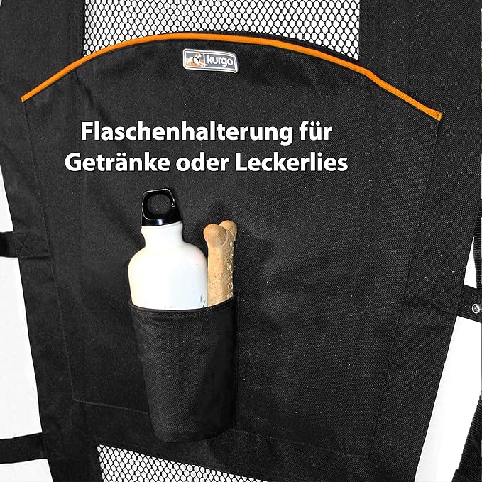 Kurgo Backseat Dog Barrier for Cars & SUV, Automotive Pet Barrier, Backseat Barrier for Dogs, Reduce Distractions While Driving, Mesh Opening, Easy Installation, Storage Pockets, Universal Fit